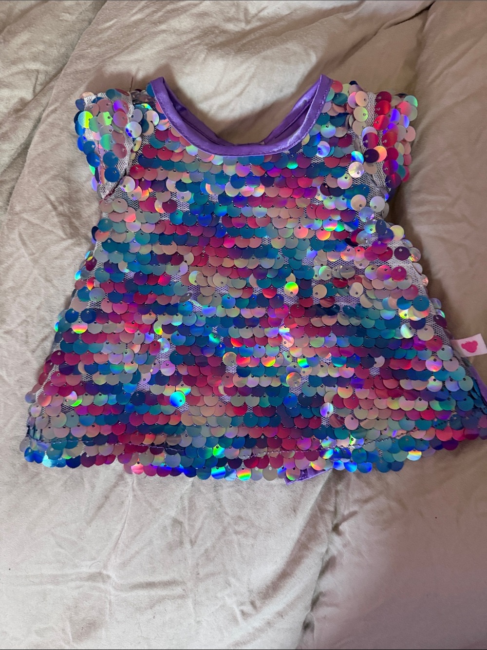 Build-A-Bear Purple Sequin Dress Top
